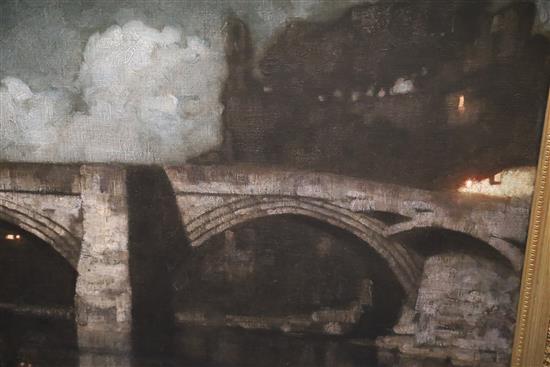 § Harold Speed (1872-1957) Bridge at Night 1894 29 x 35.5in.